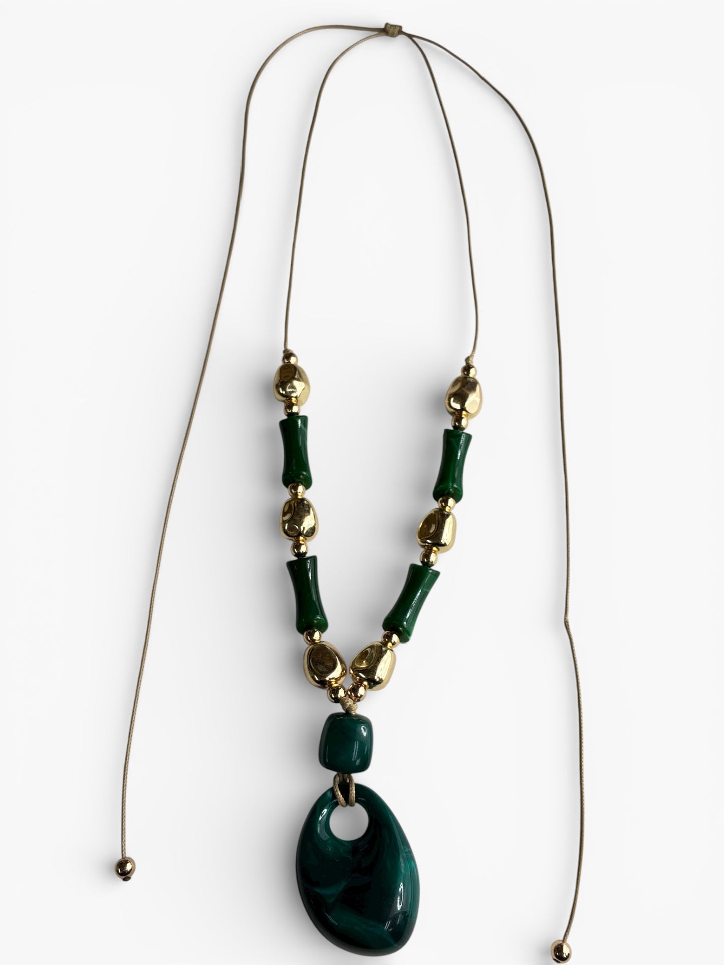 N5093 | Beaded Pendant Adjustable Necklace | 83N2238