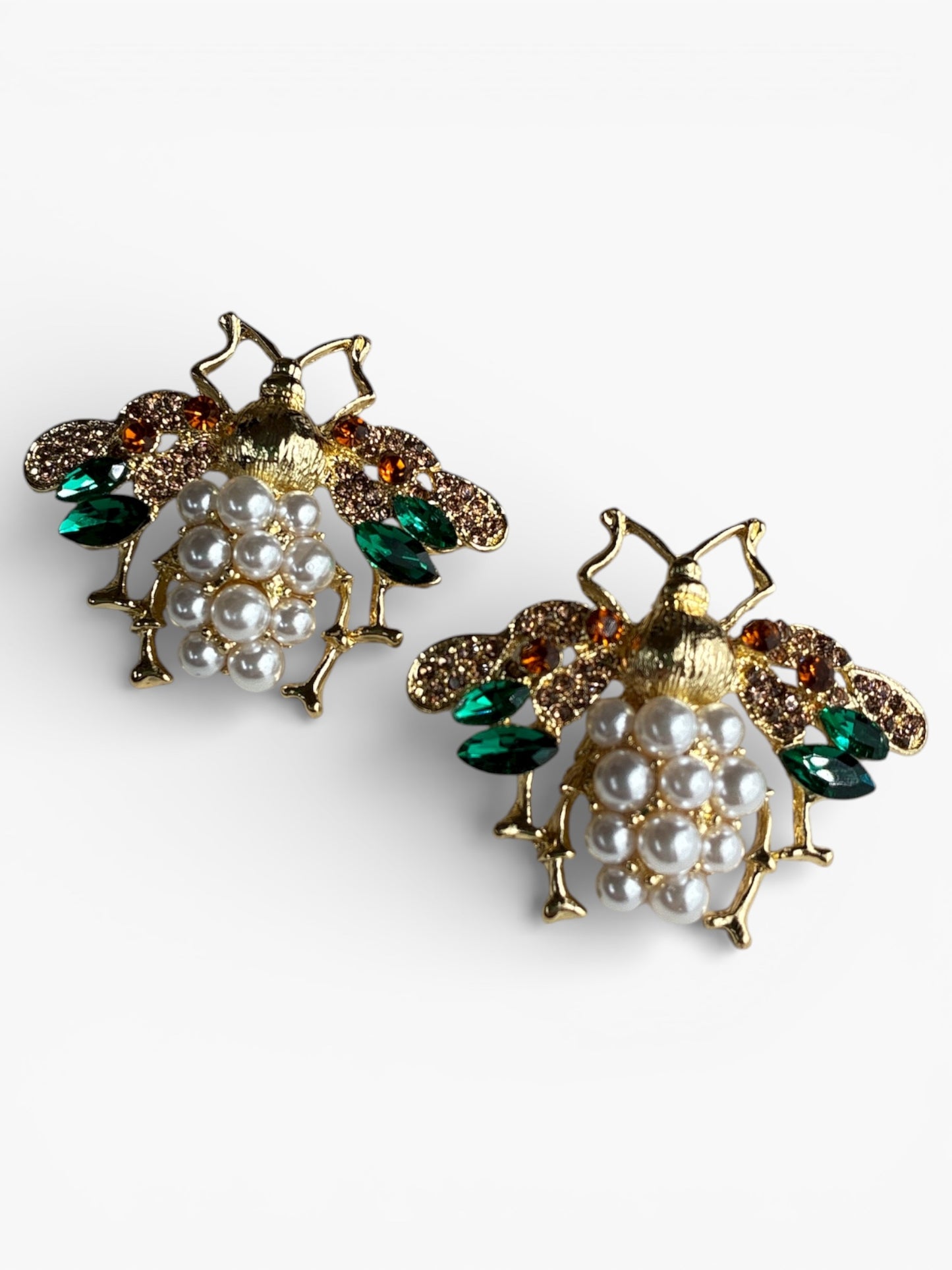 E2222| Crystal Bumble Bee Earrings |ER2603