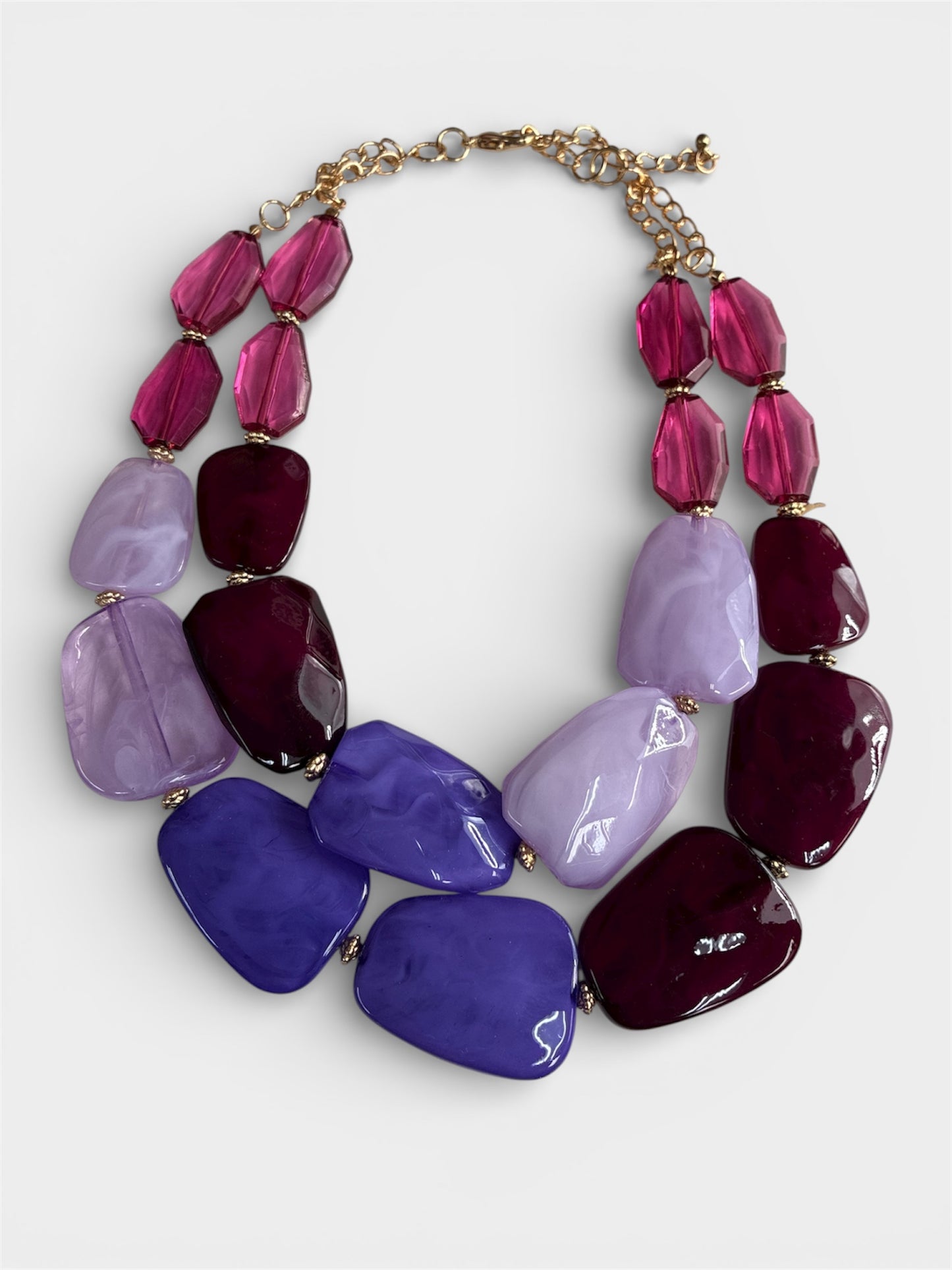 N5110 | Acrylic Double Strand Short Necklace |APD9996