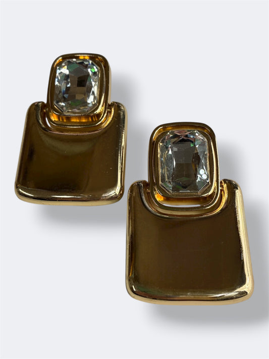E2229| Square Crystal Stone Earrings |ER2610