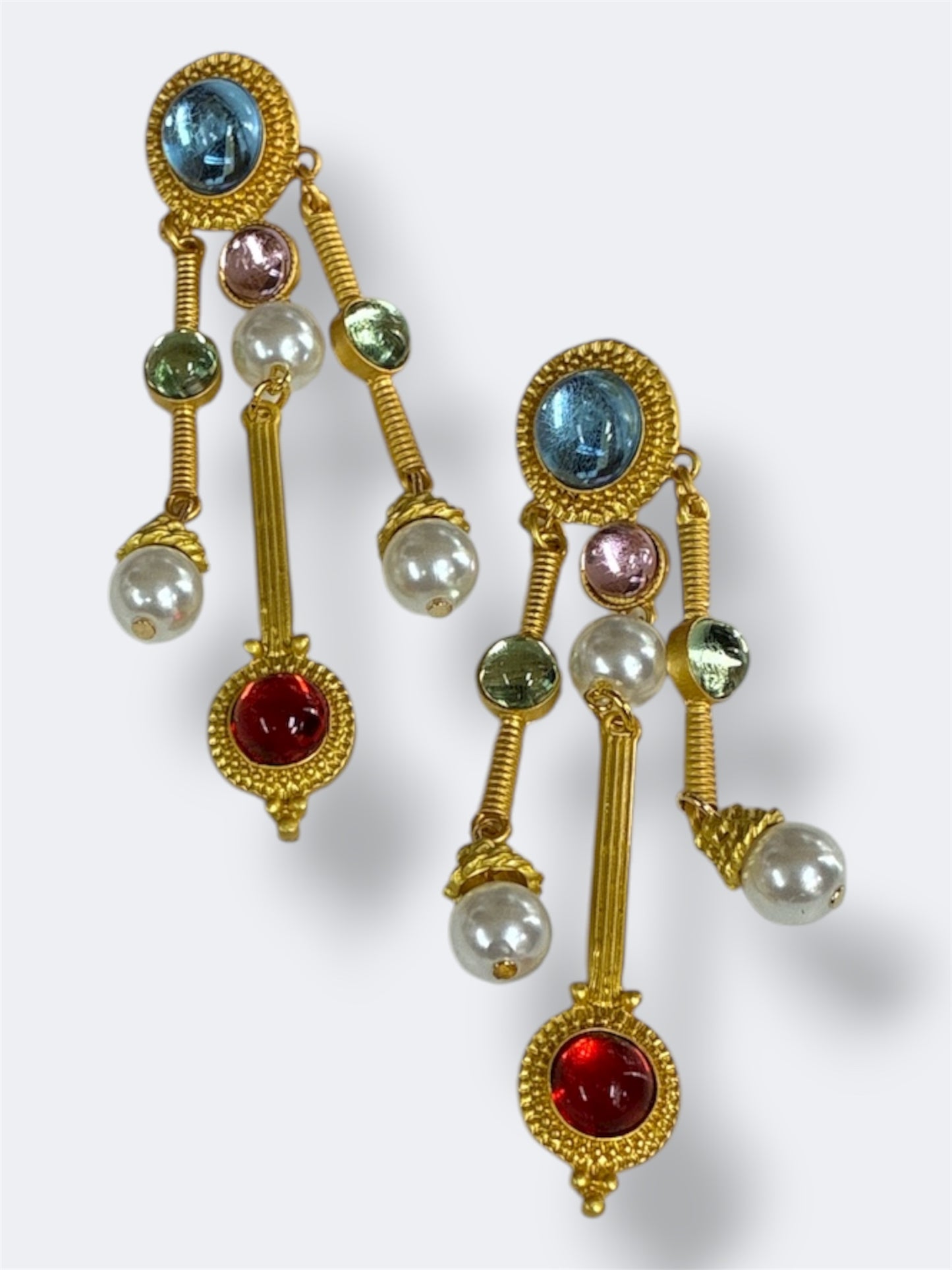 E2226 | Multi-Stone Chandelier Earring | ER2607