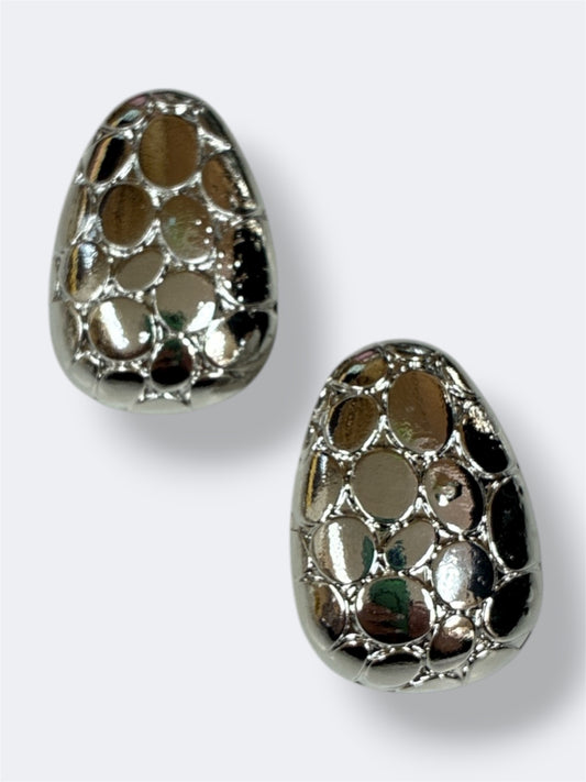 E2248| Textured Oval Earrings | ER2629