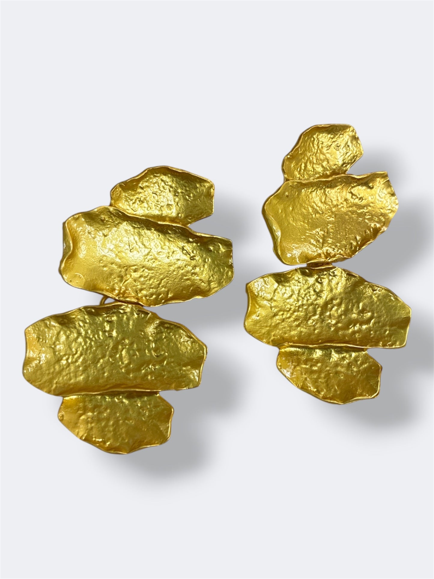 E2209| Textured Abstract Statement Earrings |MG550