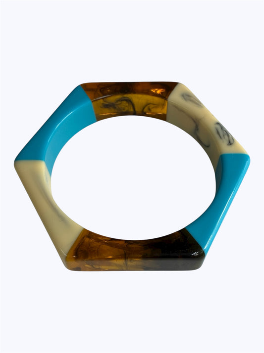 B0407 | Hexagon Colorblock Bracelet | BR22566