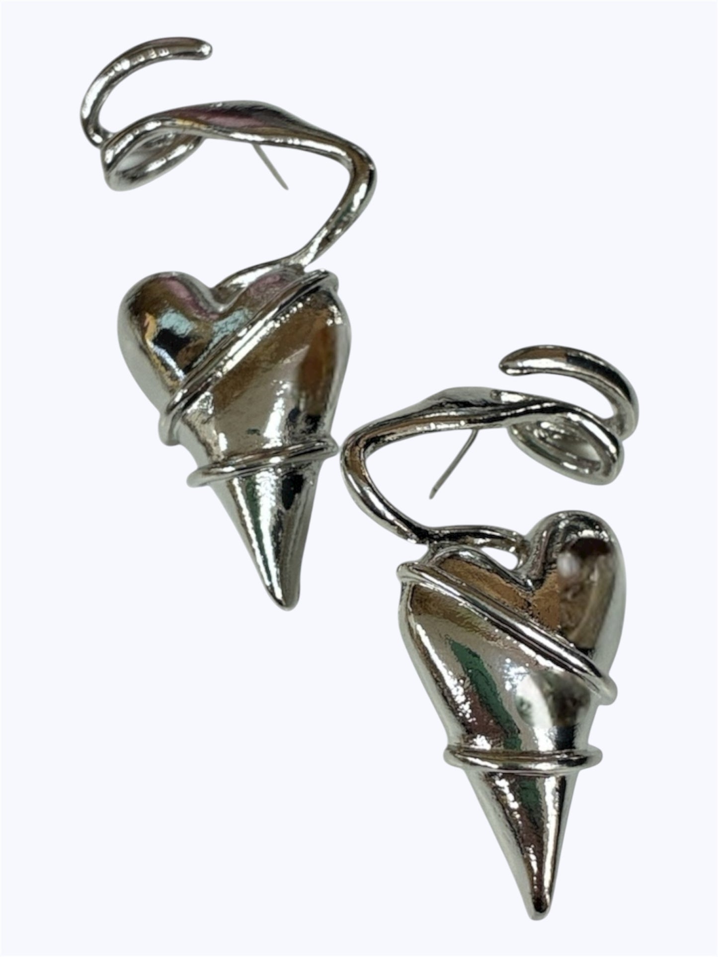 E2238| Sculpted Heart Earrings |ER2619