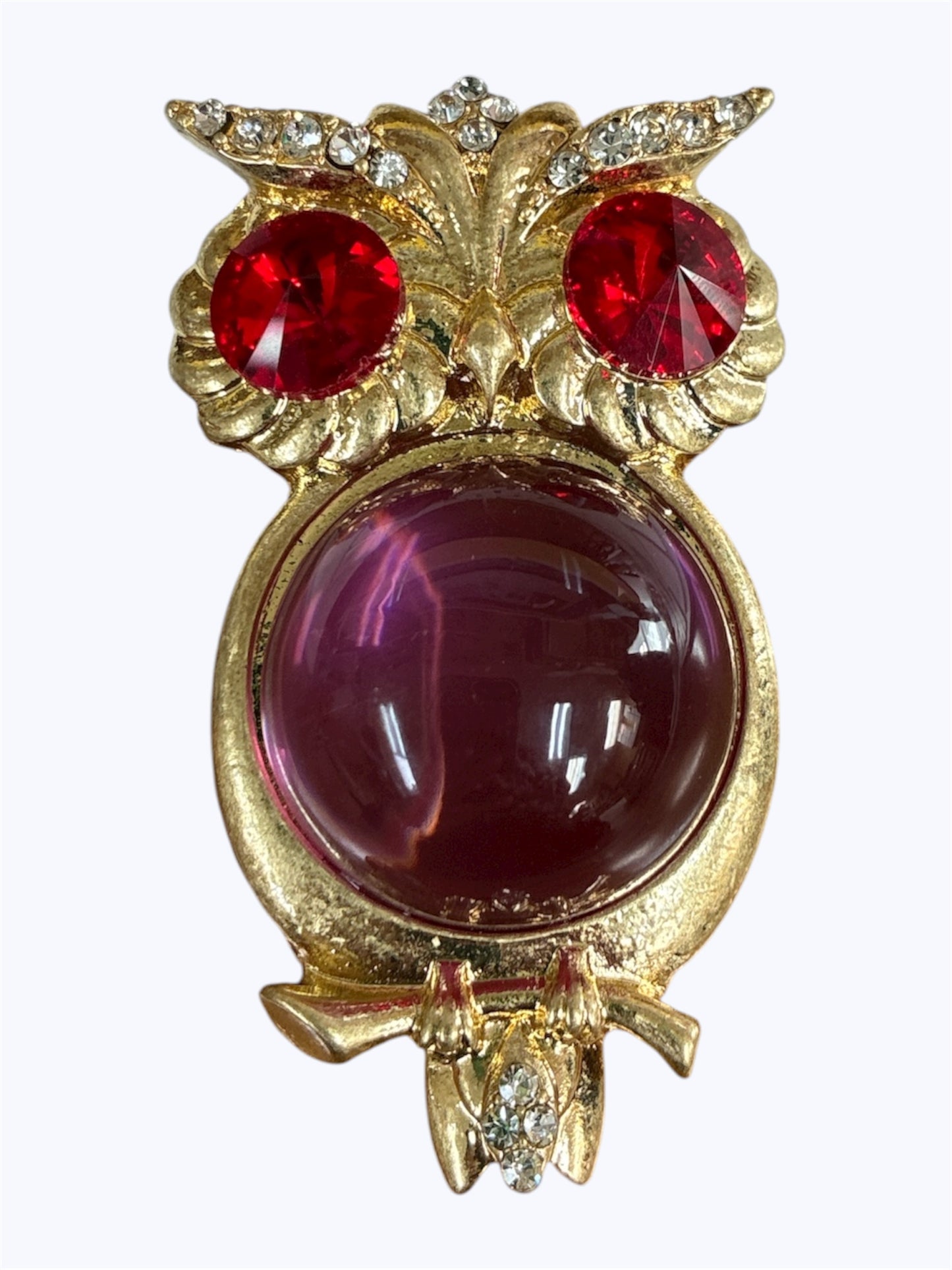 BR0396 | Crystal Owl Statement Brooch | O0-5-4985