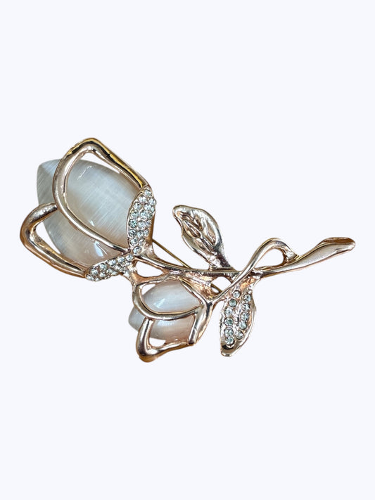 BR0394 | Rose Bloom Statement Brooch | N0-3-3631