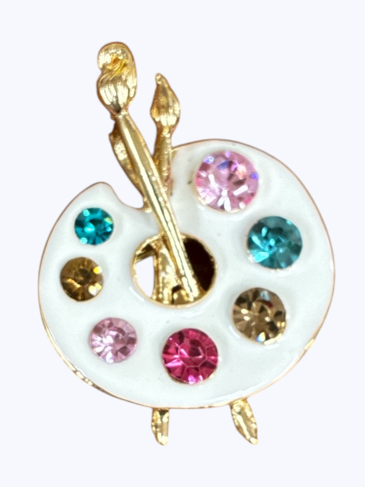 BR0342 | Artist Palette Statement Brooch | J0-2-716