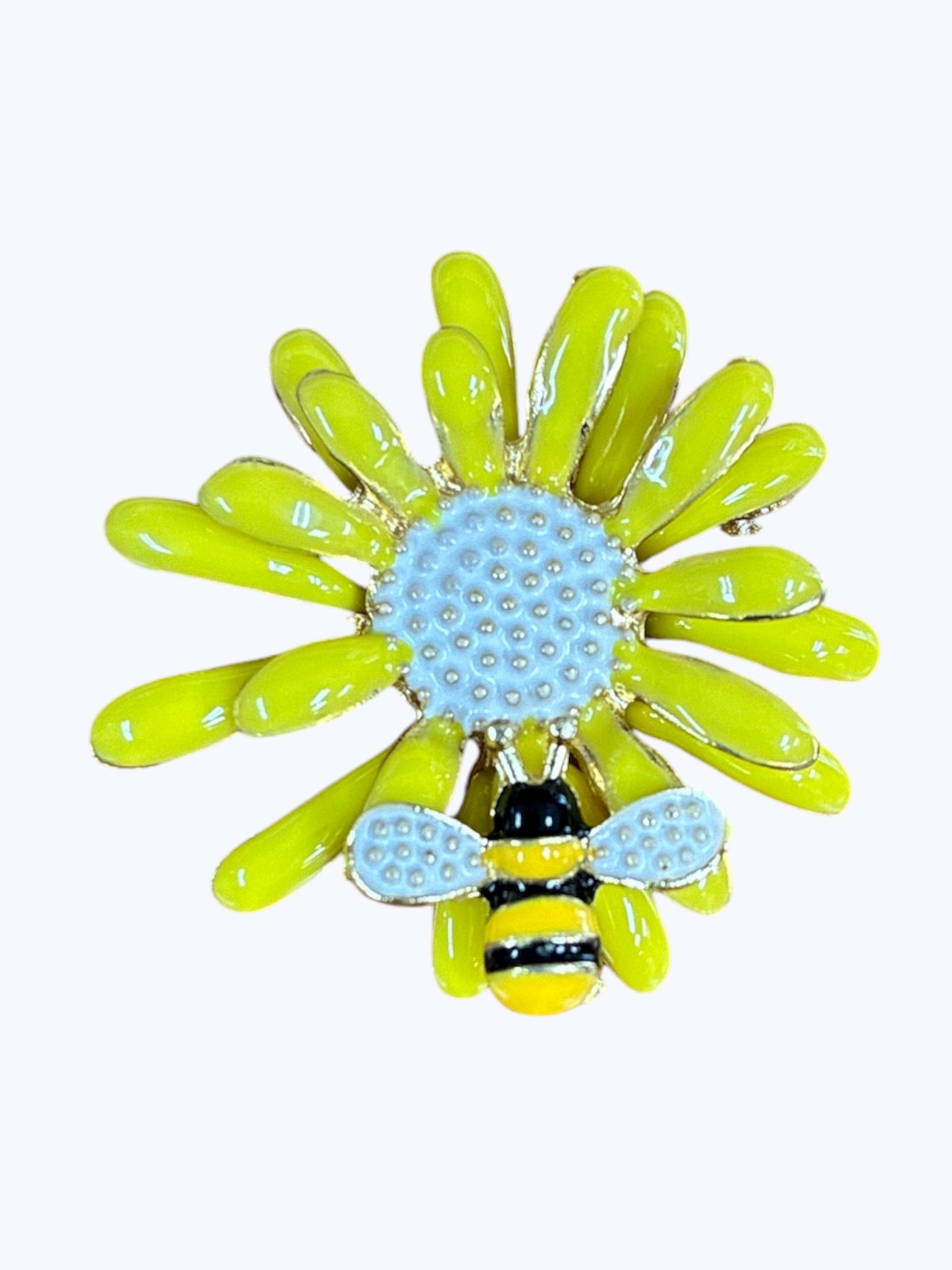 BR0398 | Sunflower Bee Statement Brooch | N0-1-3612