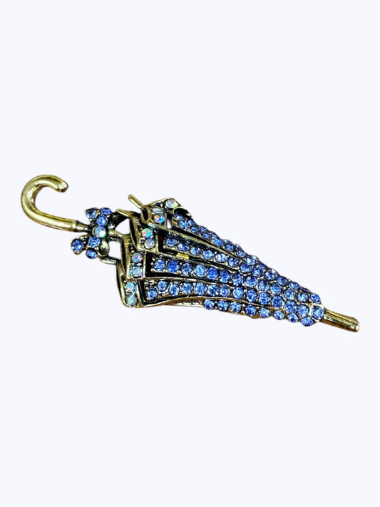 BR0340 | Crystal Umbrella Couture Brooch | H7-3-2682