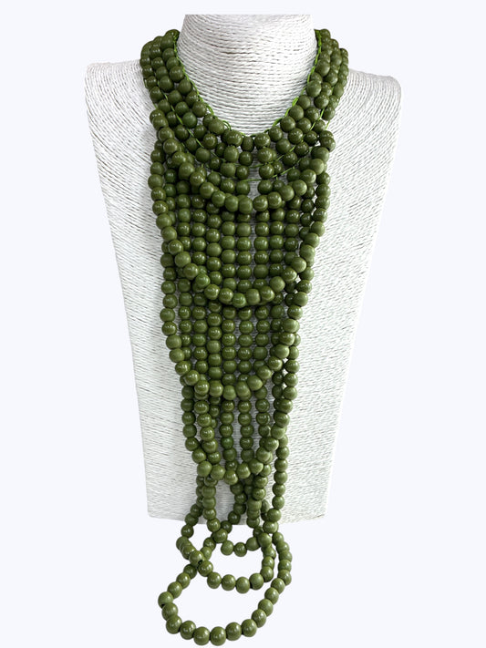 N5100 |Wooden Statement Necklace |WZD2460