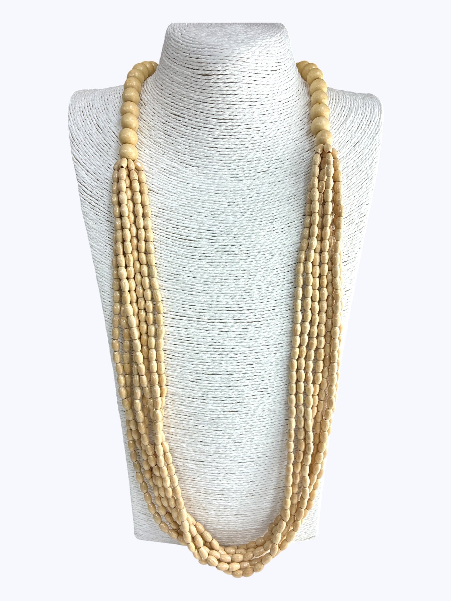 N5101 | Wooden Beaded Long Necklace |WZD2461