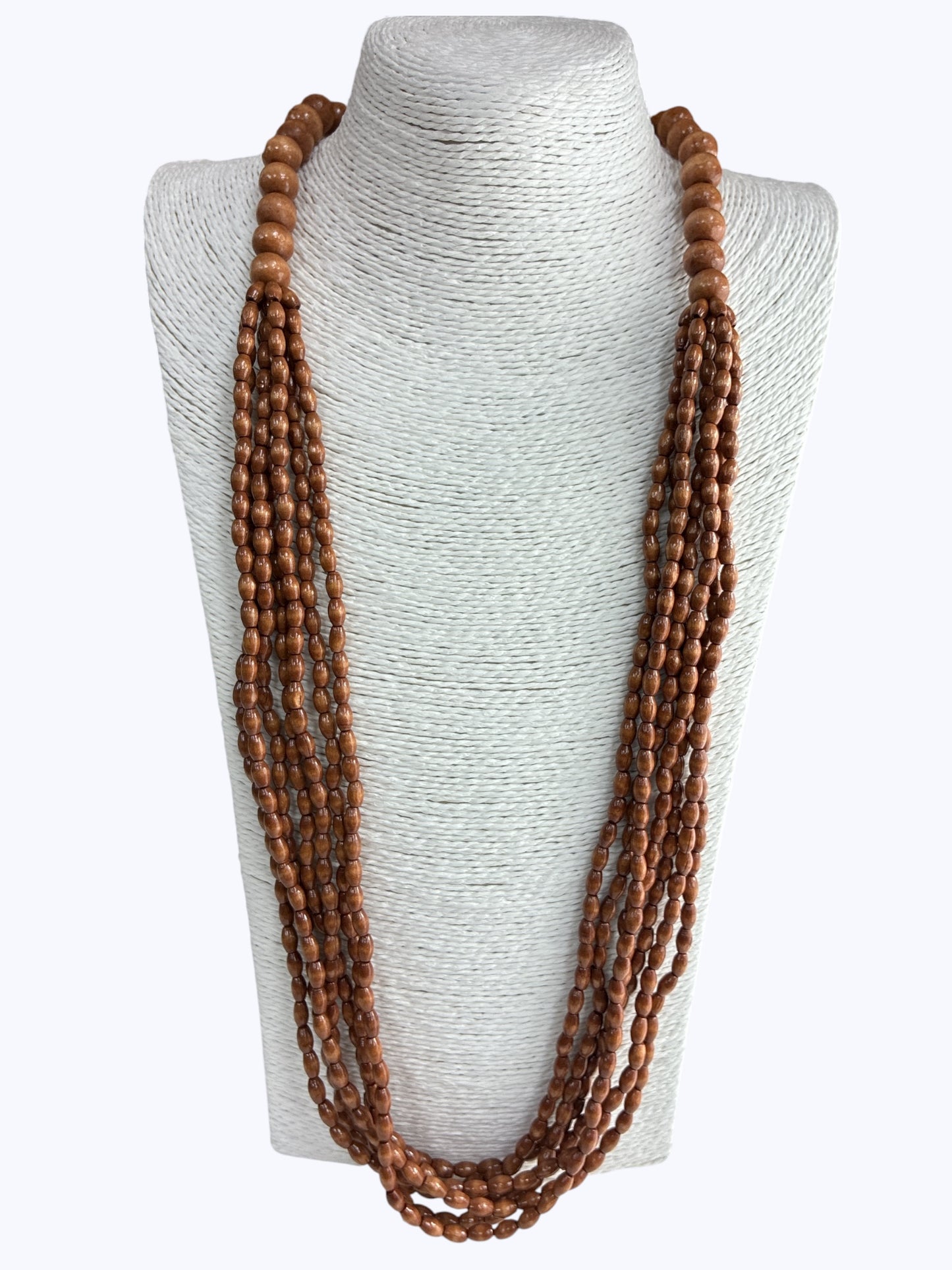 N5101 | Wooden Beaded Long Necklace |WZD2461