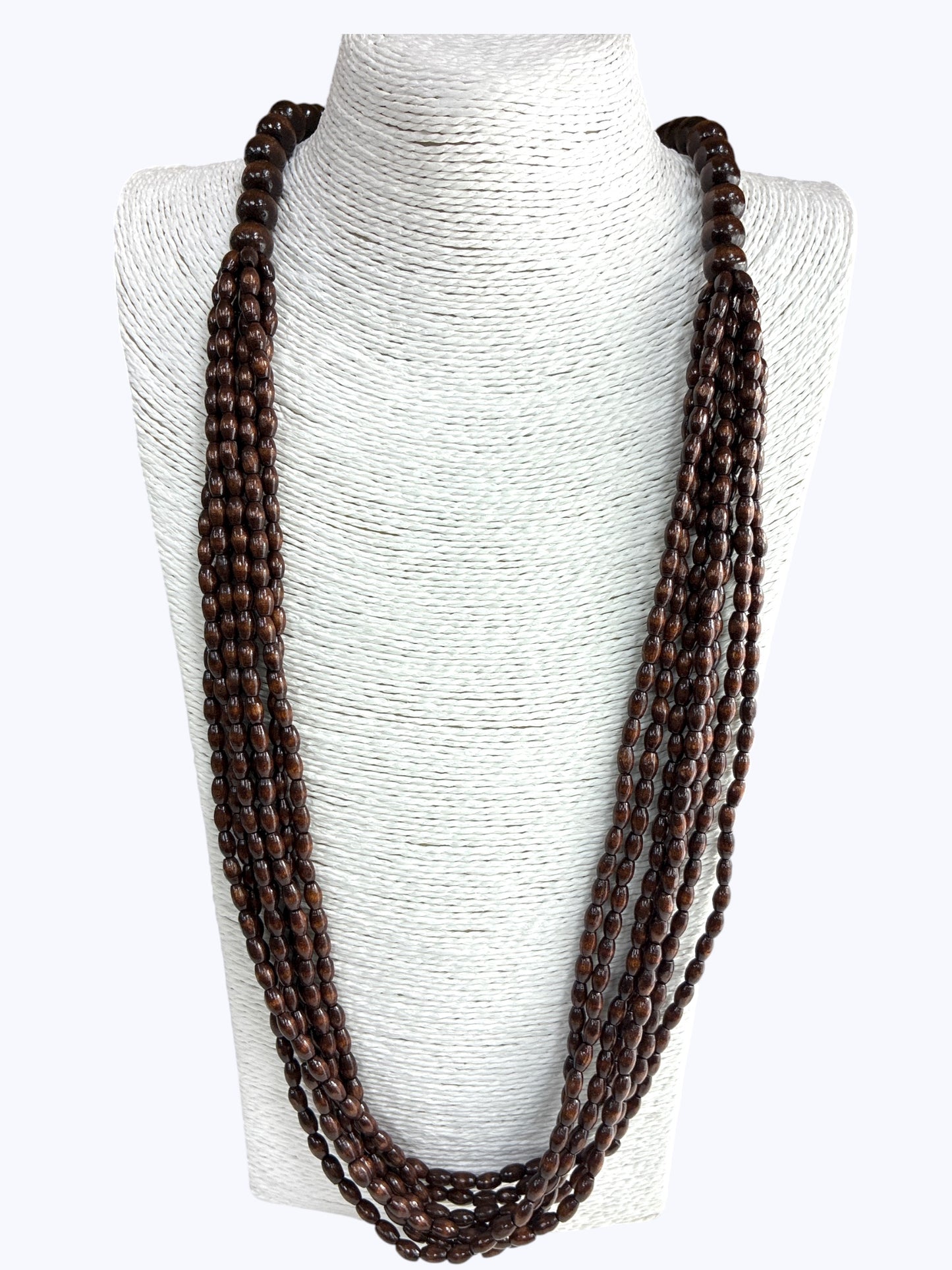 N5101 | Wooden Beaded Long Necklace |WZD2461
