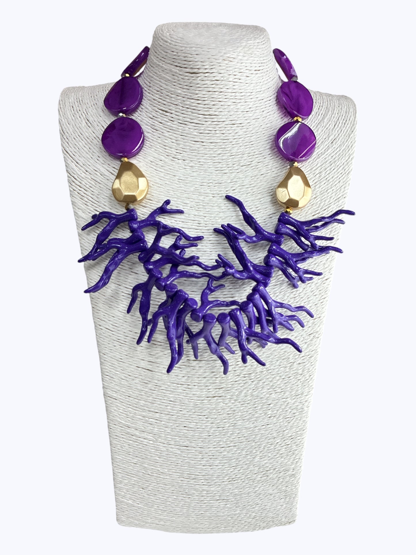 N5092 | Coral & Marble Necklace | UF7742