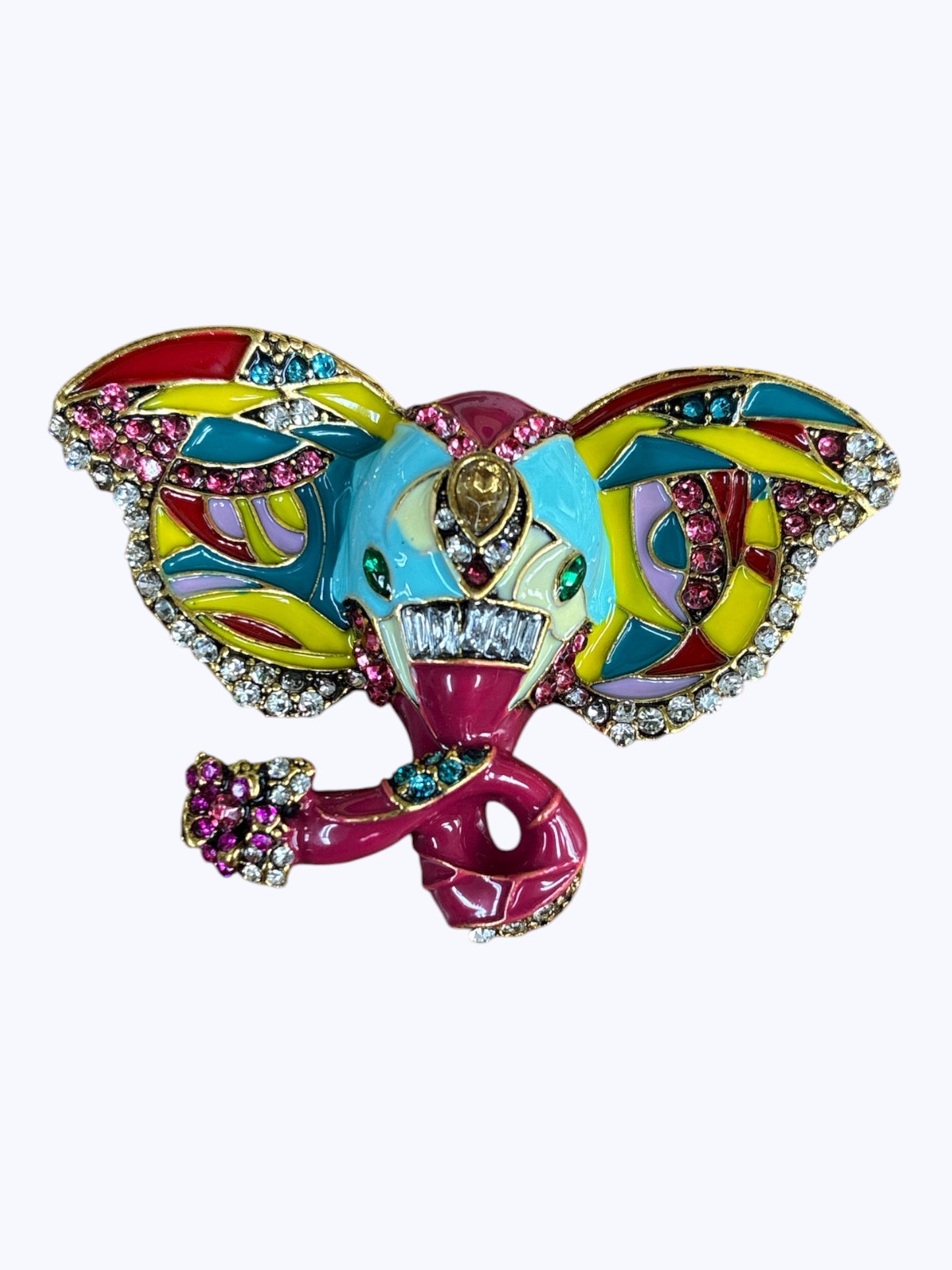BR0358 | Folk Art Elephant Boutique Brooch | G8-3-1545