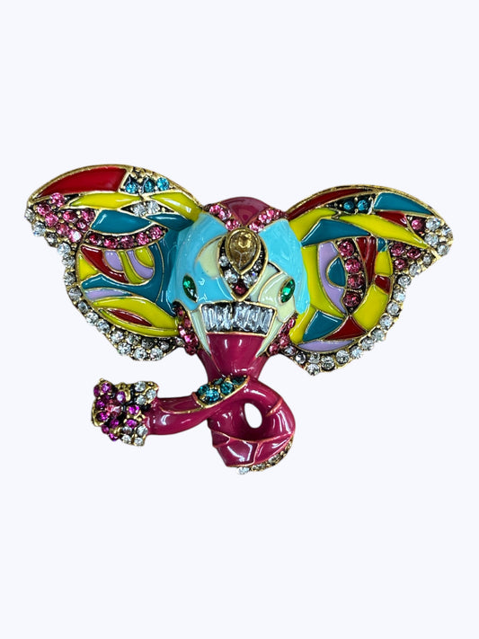 BR0358 | Folk Art Elephant Boutique Brooch | G8-3-1545