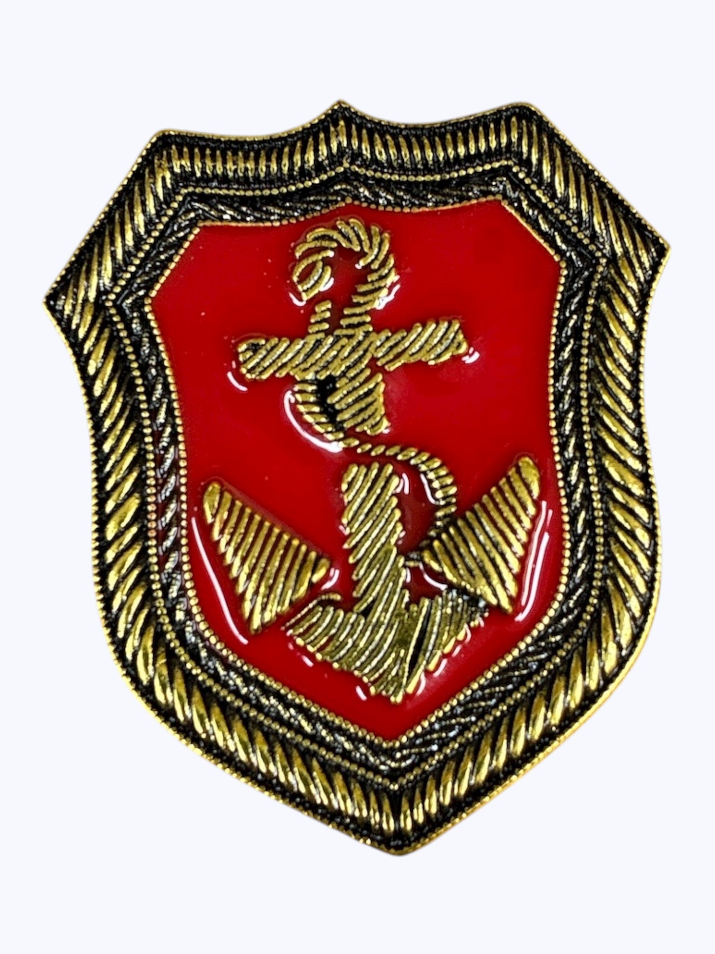 BR0393 | Anchor Crest Statement Brooch | O0-3-4954