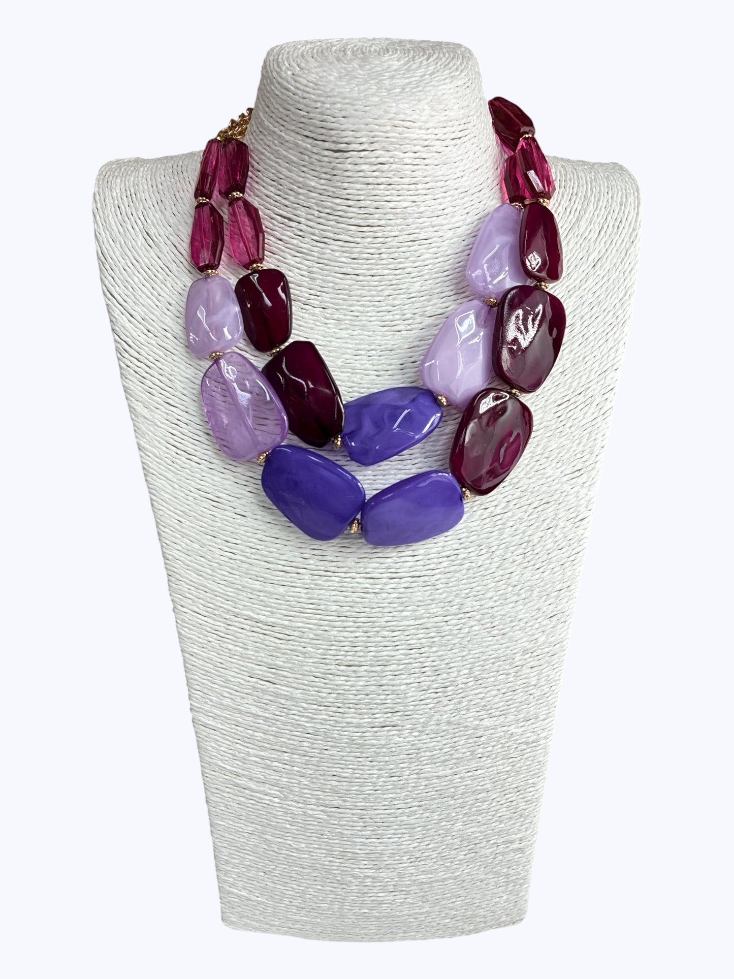 N5110 | Acrylic Double Strand Short Necklace |APD9996