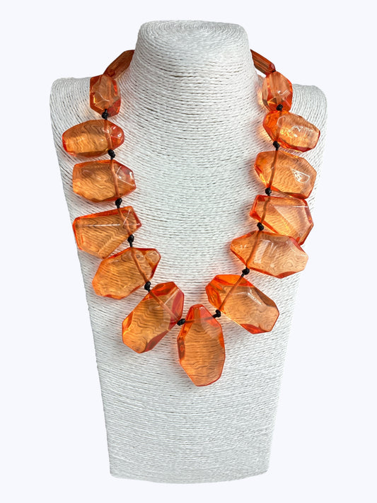 N5105 |Acrylic Clear Chunky Necklace |WZD2465