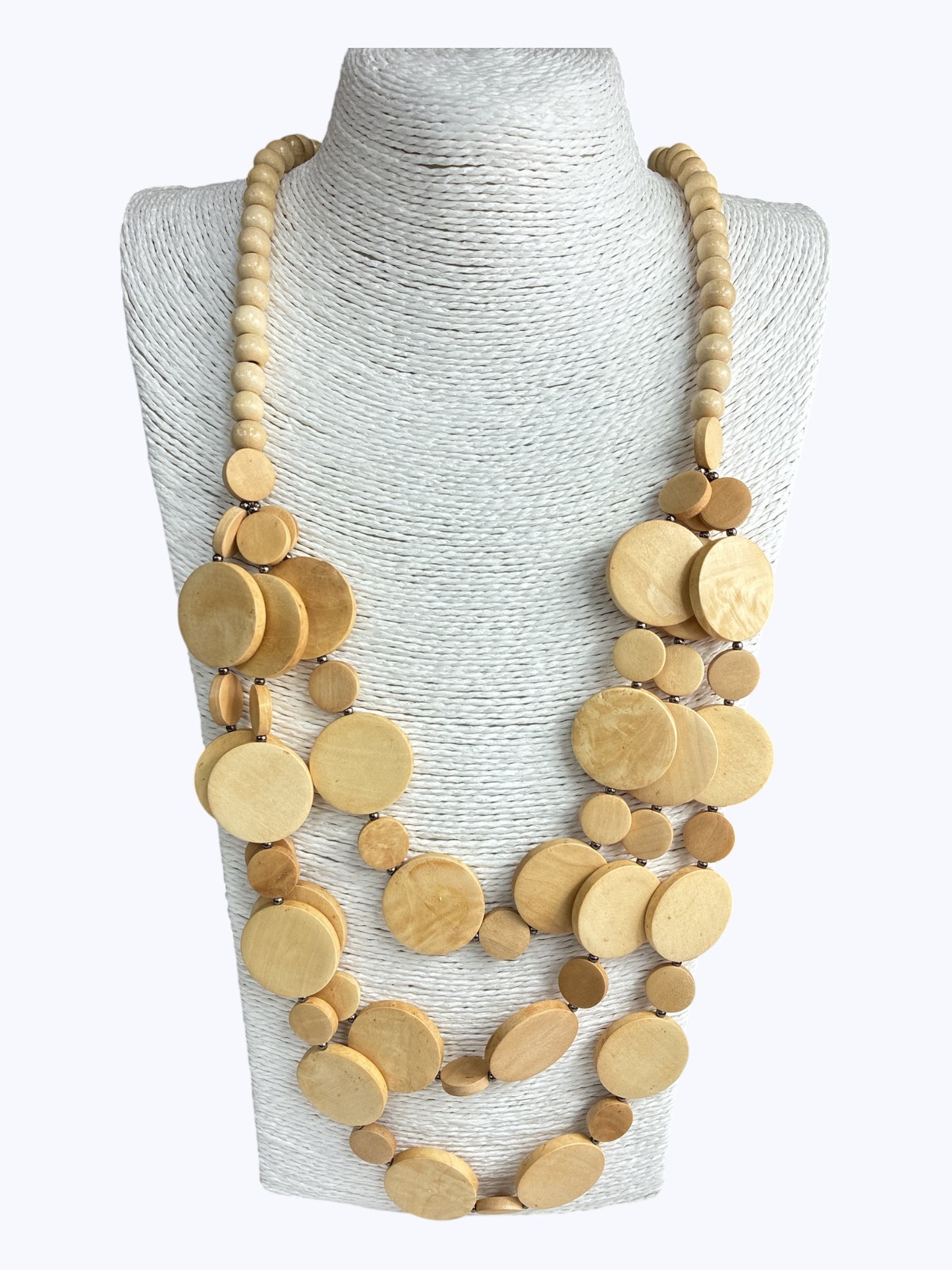N5099 | Wooden Layered Long Necklace | WZD2459