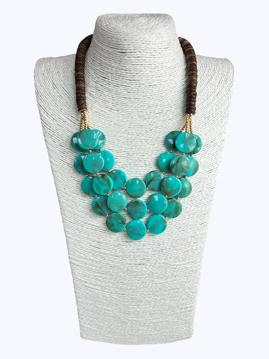 N5103 | Layered Acrylic Short Necklace | WZD2463