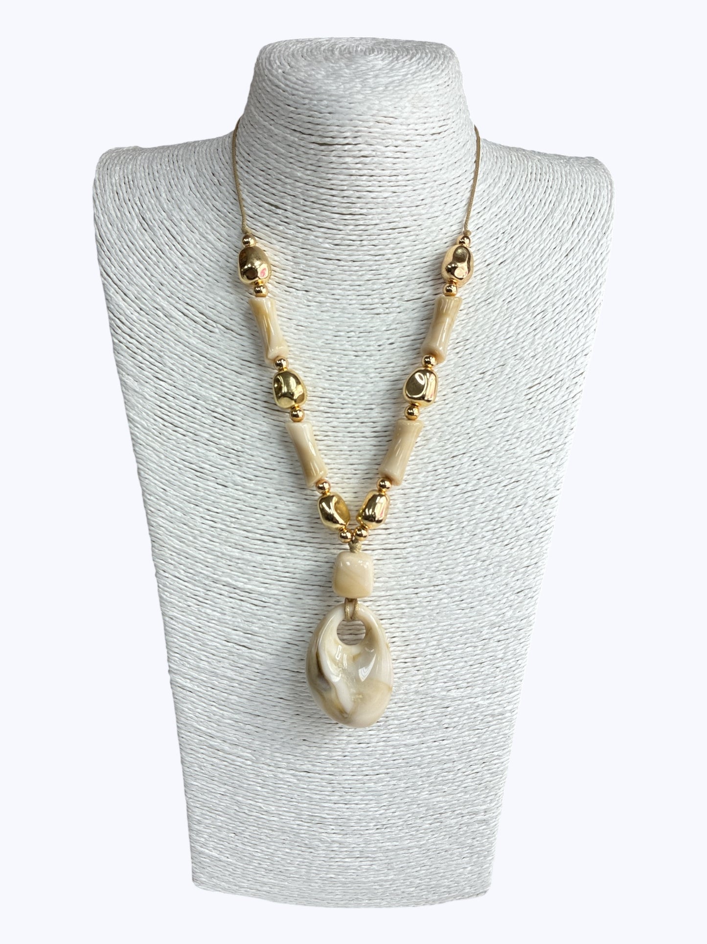 N5093 | Beaded Pendant Adjustable Necklace | 83N2238