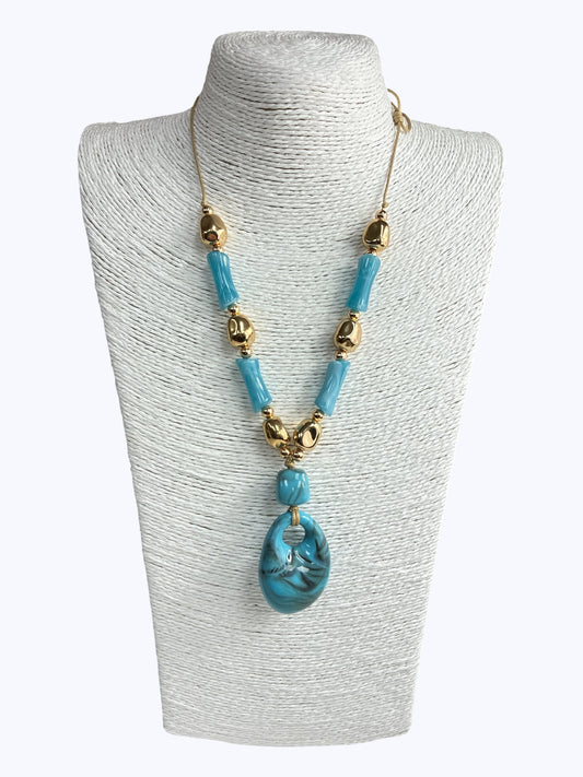 N5093 | Beaded Pendant Adjustable Necklace | 83N2238