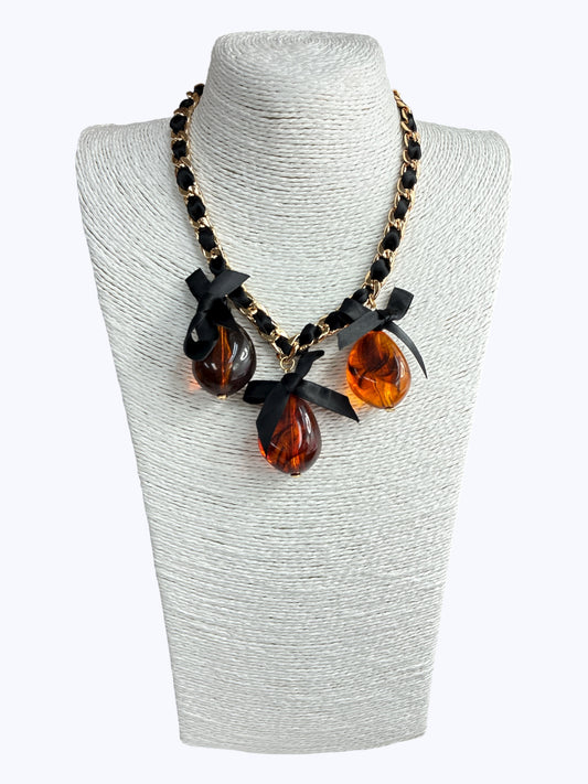 N0718 | Bold Gem Drop Bib Necklace | TNE2450