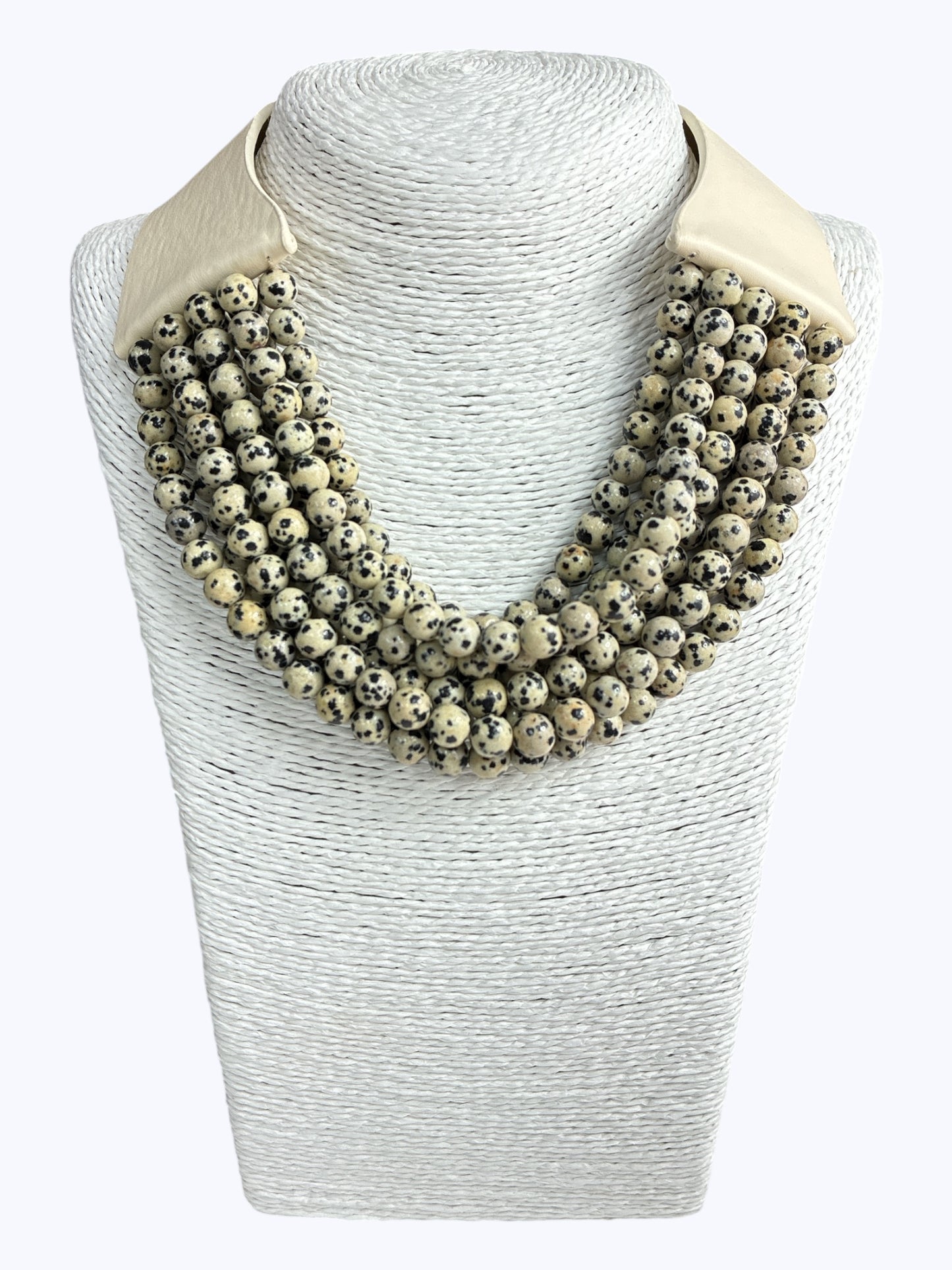 N0355| Multi Strands Natural Stone Short Necklace |YN2050