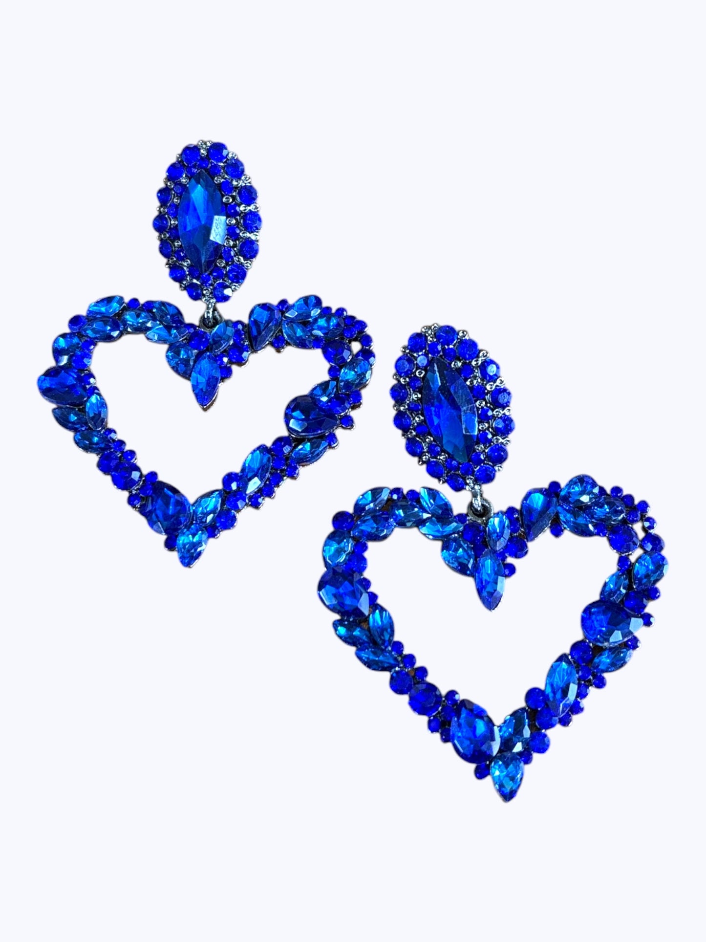 E ESE2095 Heart Crystal Stone Earrings