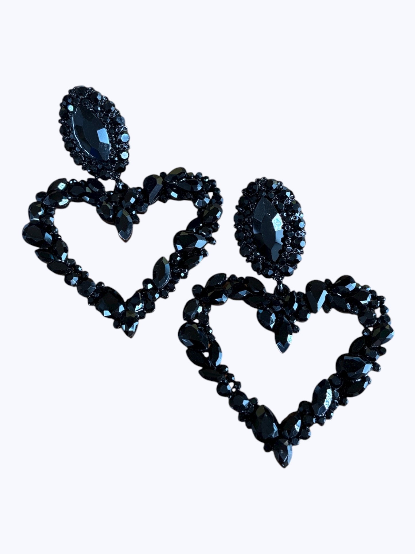 E ESE2095 Heart Crystal Stone Earrings