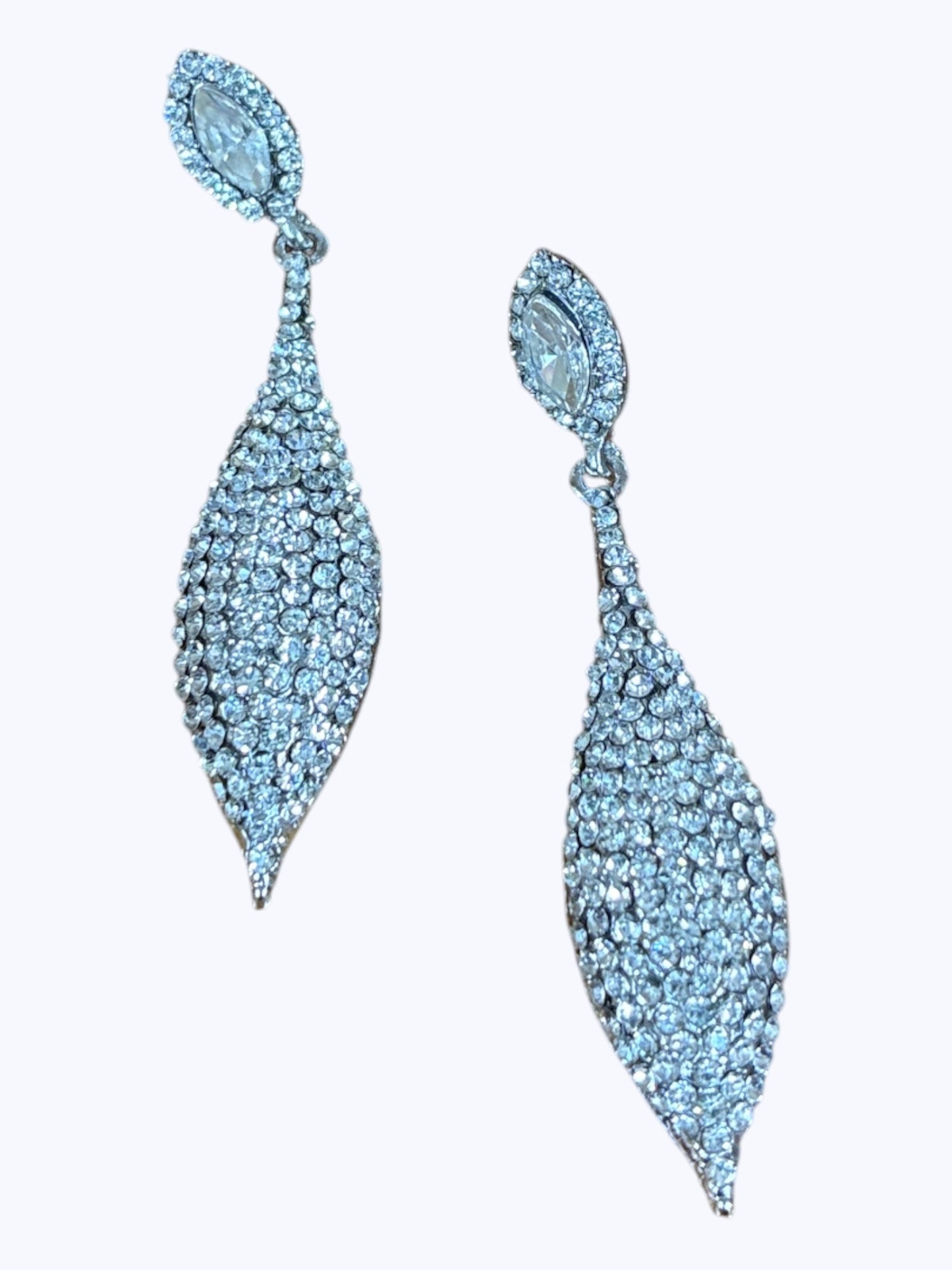 E ESE0684 Pave Teardrop Earrings