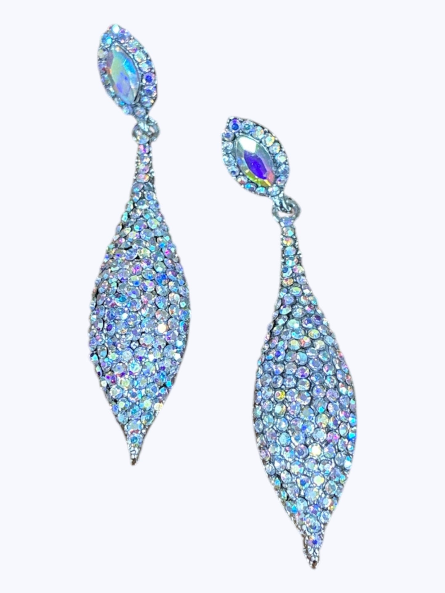 E ESE0684 Pave Teardrop Earrings
