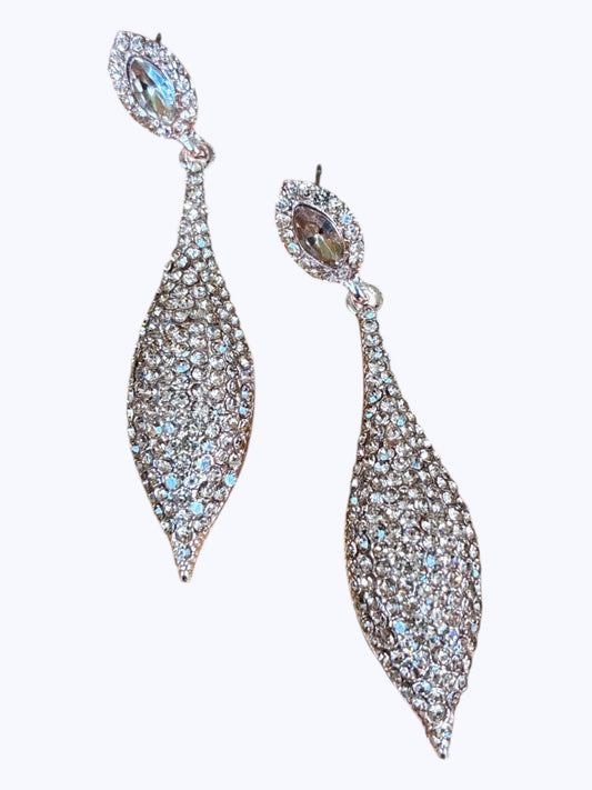 E ESE0684 Pave Teardrop Earrings