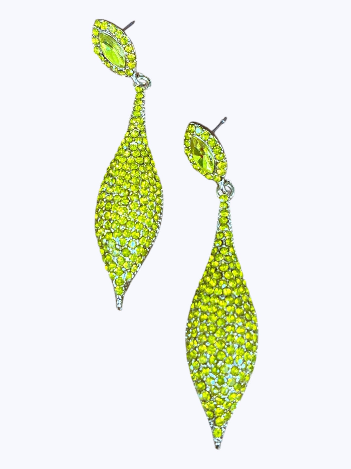 E ESE0684 Pave Teardrop Earrings