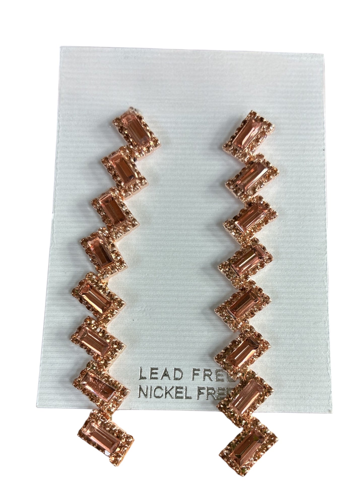 E ESE6519 Long Crystal Earrings