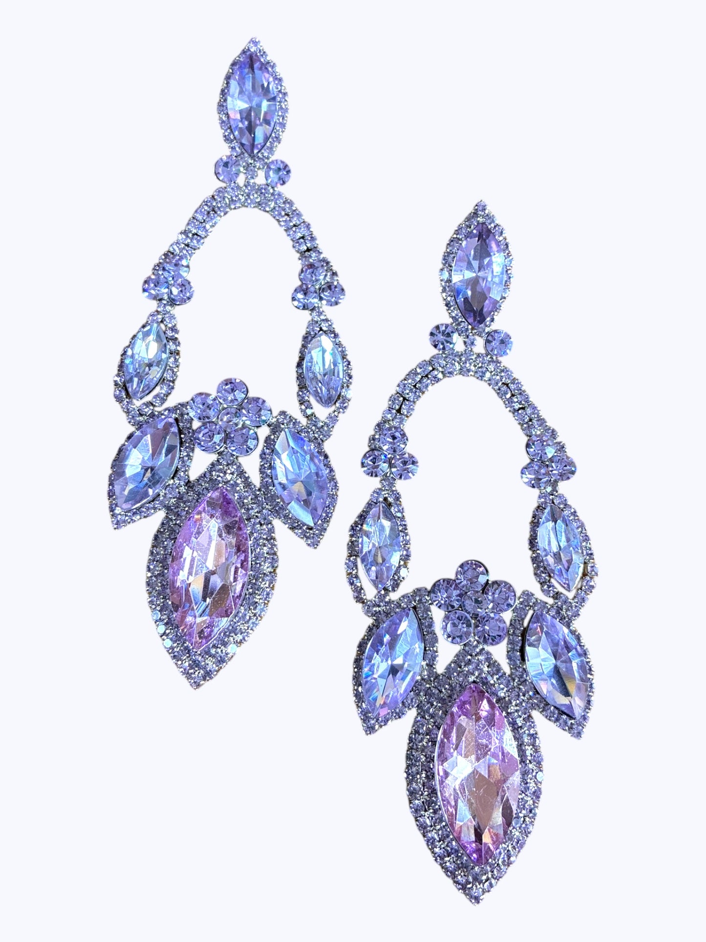 E ESE5484 Rhinestones Teardrop  Earrings
