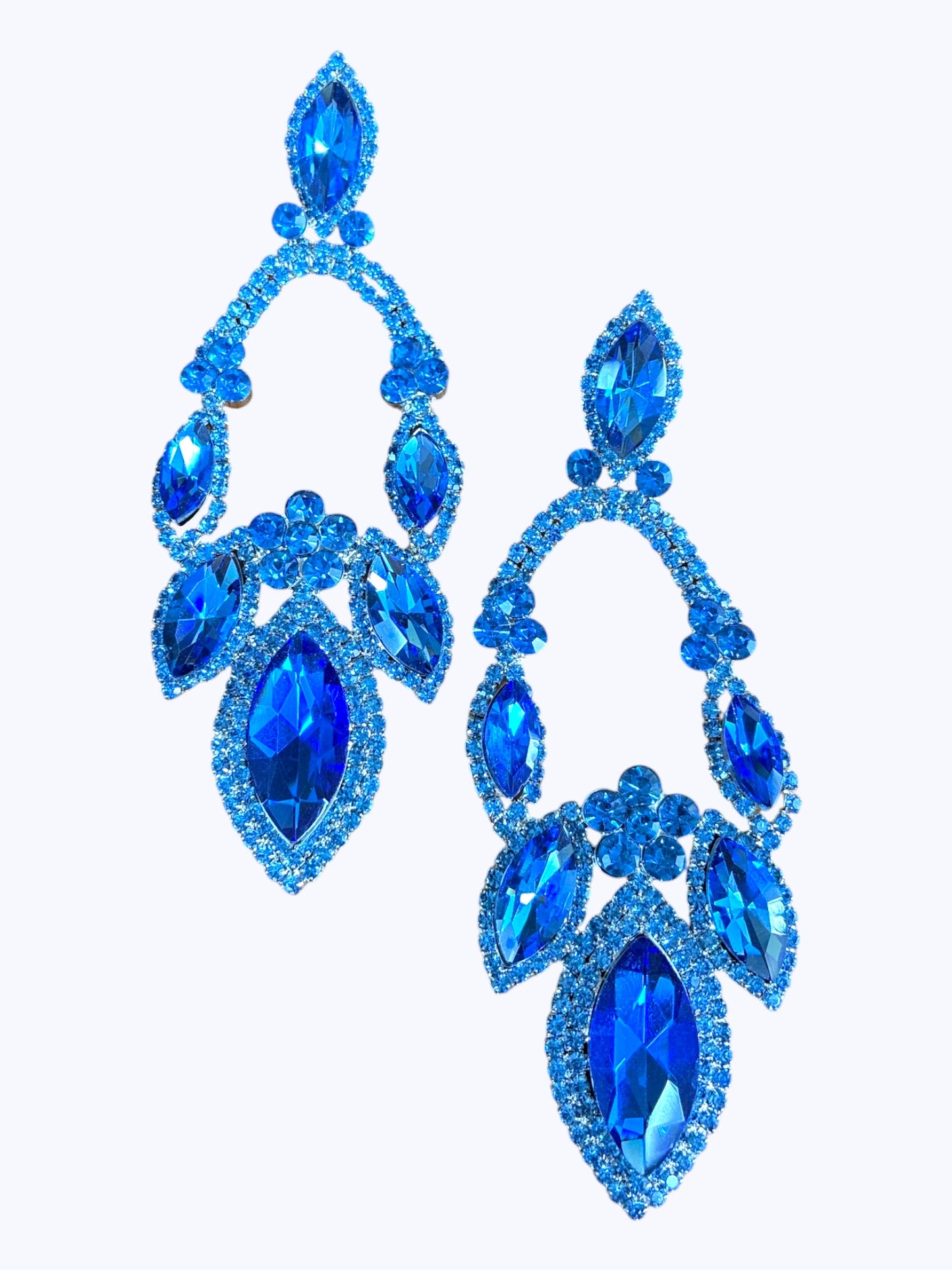 E ESE5484 Rhinestones Teardrop  Earrings