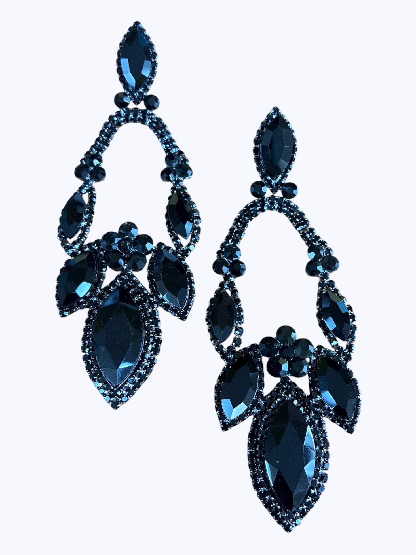 E ESE5484 Rhinestones Teardrop  Earrings