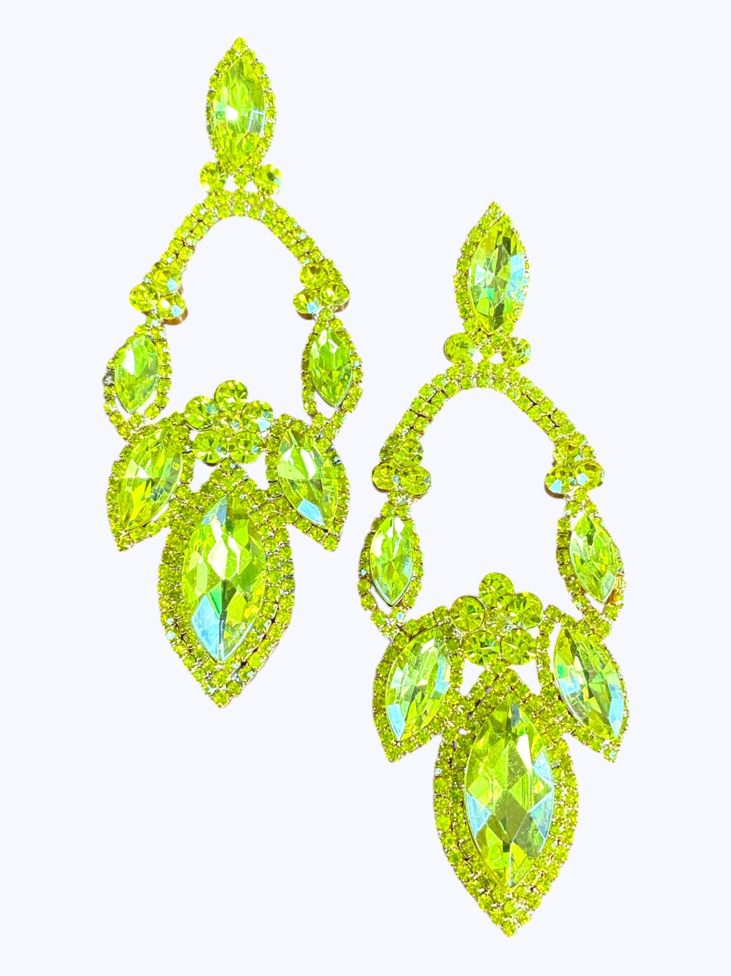E ESE5484 Rhinestones Teardrop  Earrings