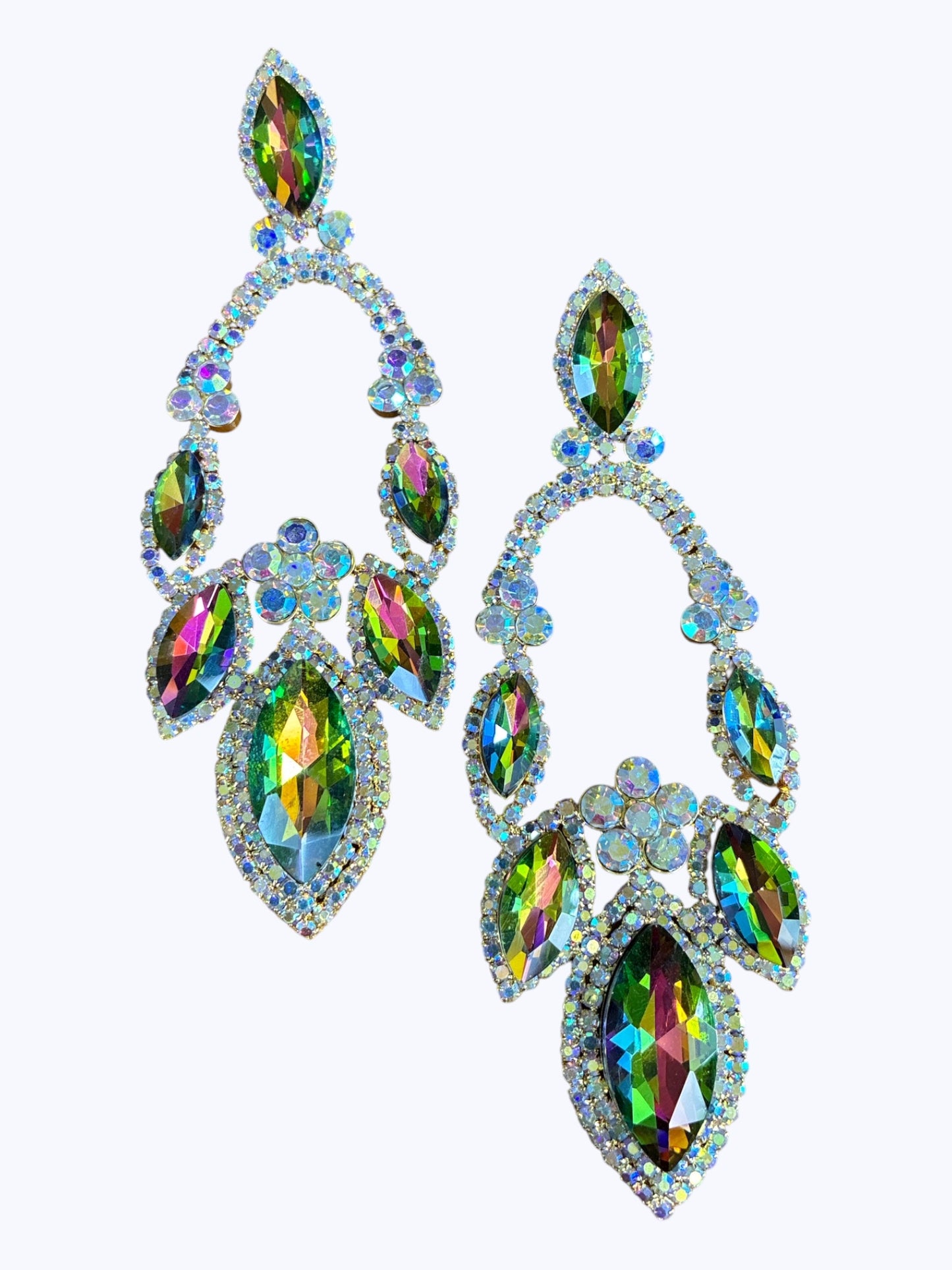 E ESE5484 Rhinestones Teardrop  Earrings
