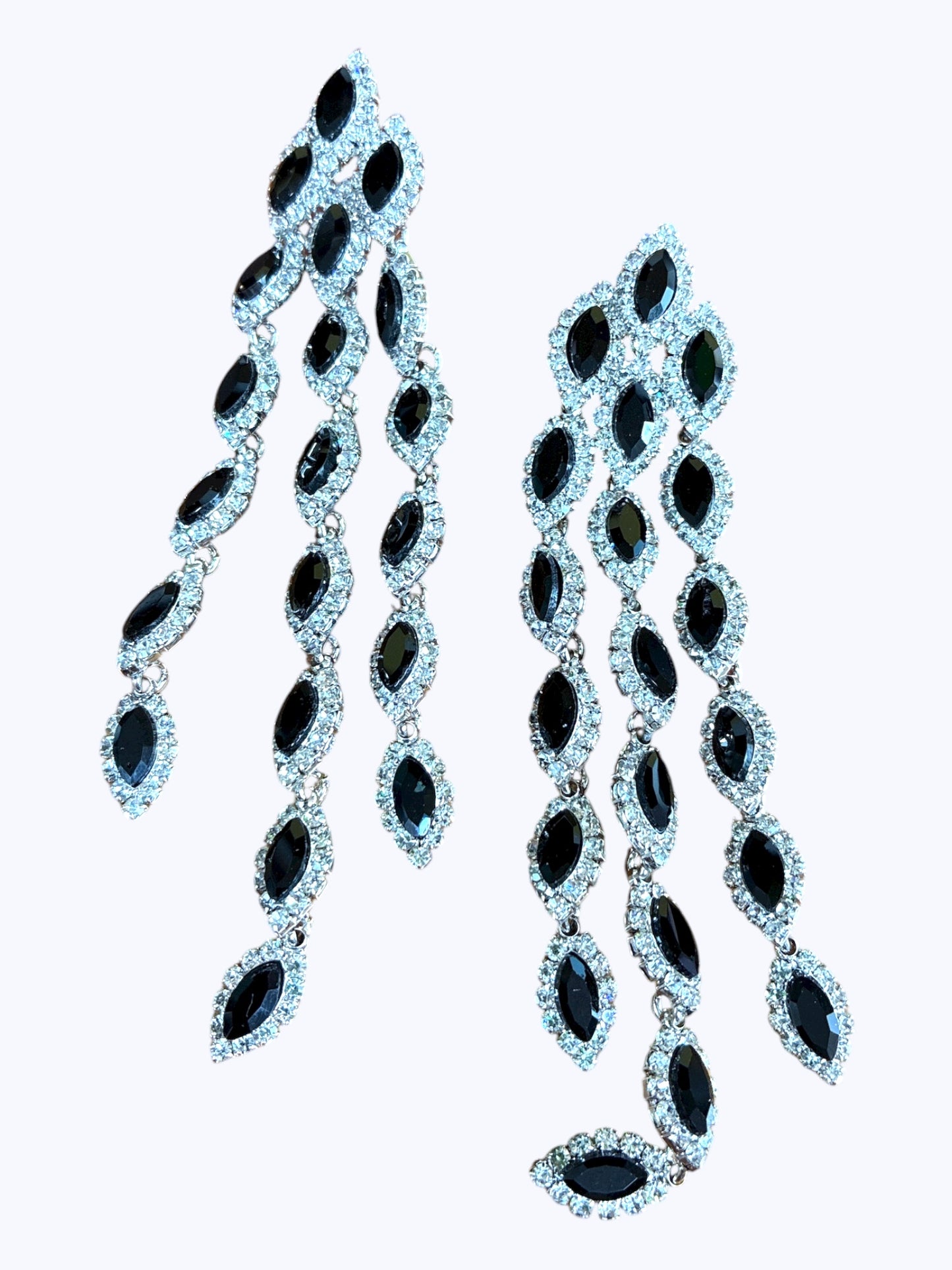 E ESE2377 Cascading Rhinestone Earrings