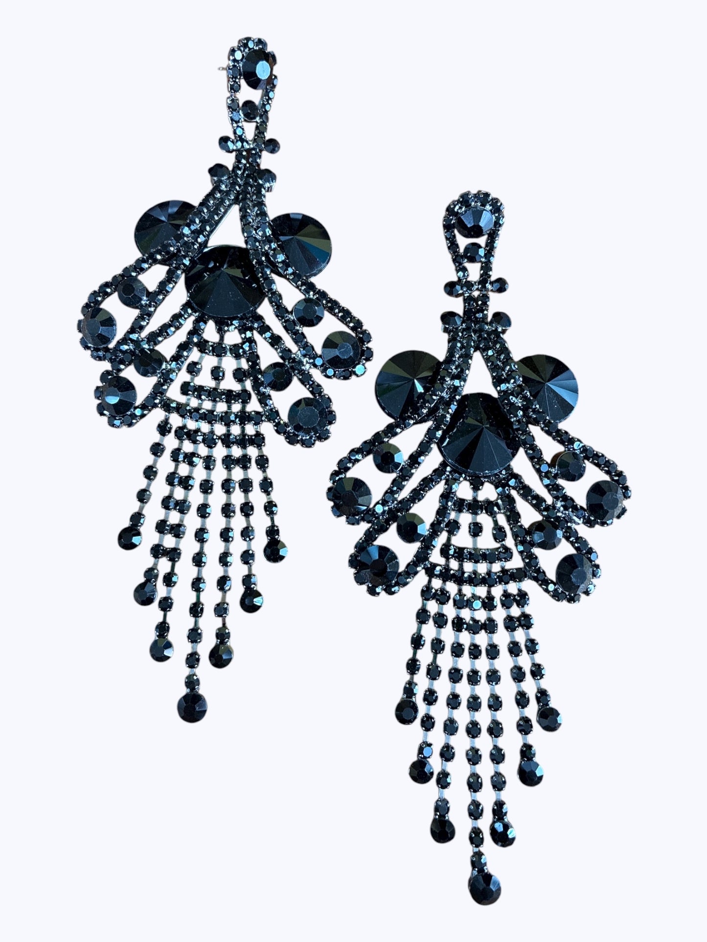 E ESE0390 Crystal Chunky Flower Earrings