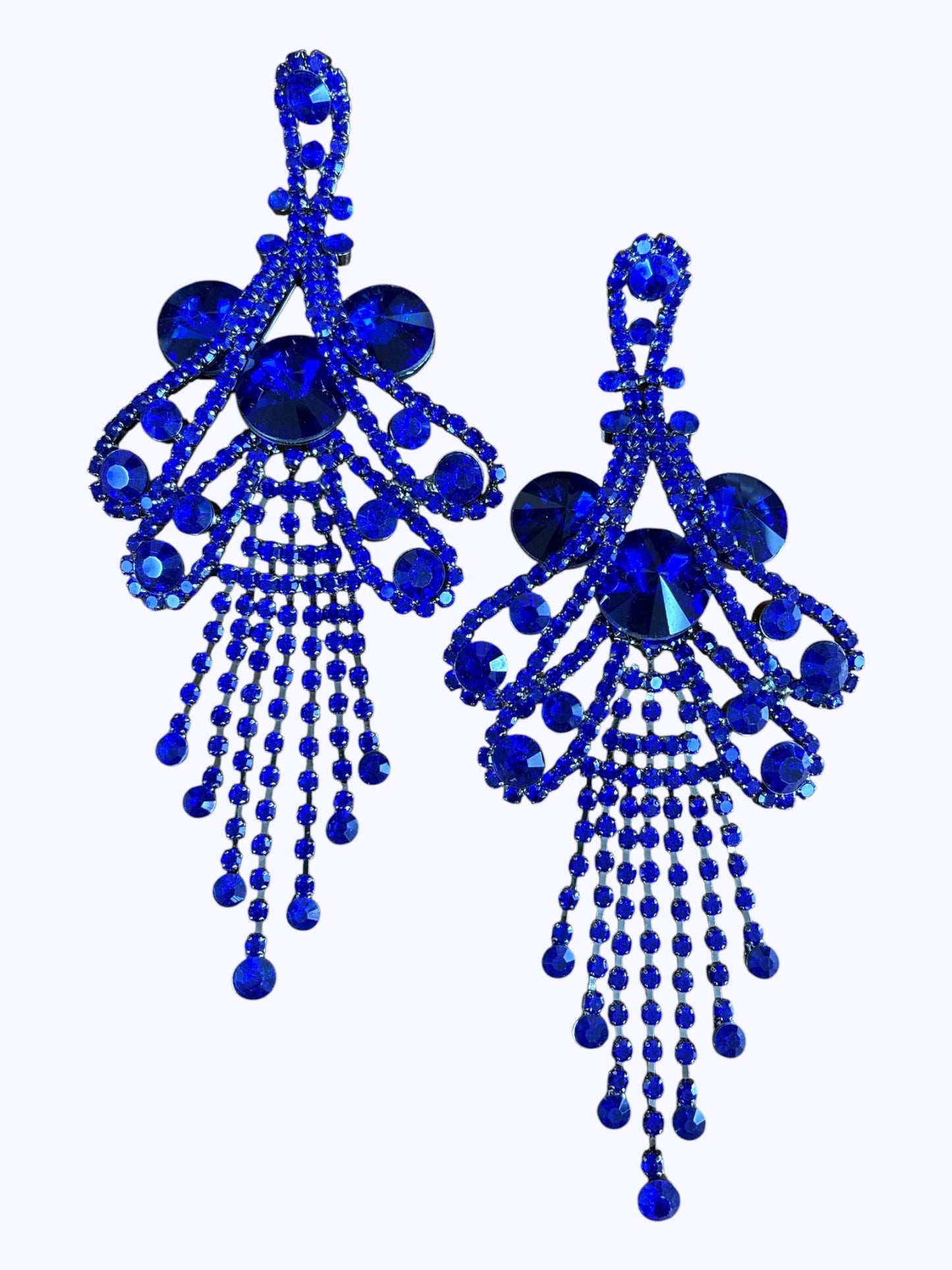 E ESE0390 Crystal Chunky Flower Earrings