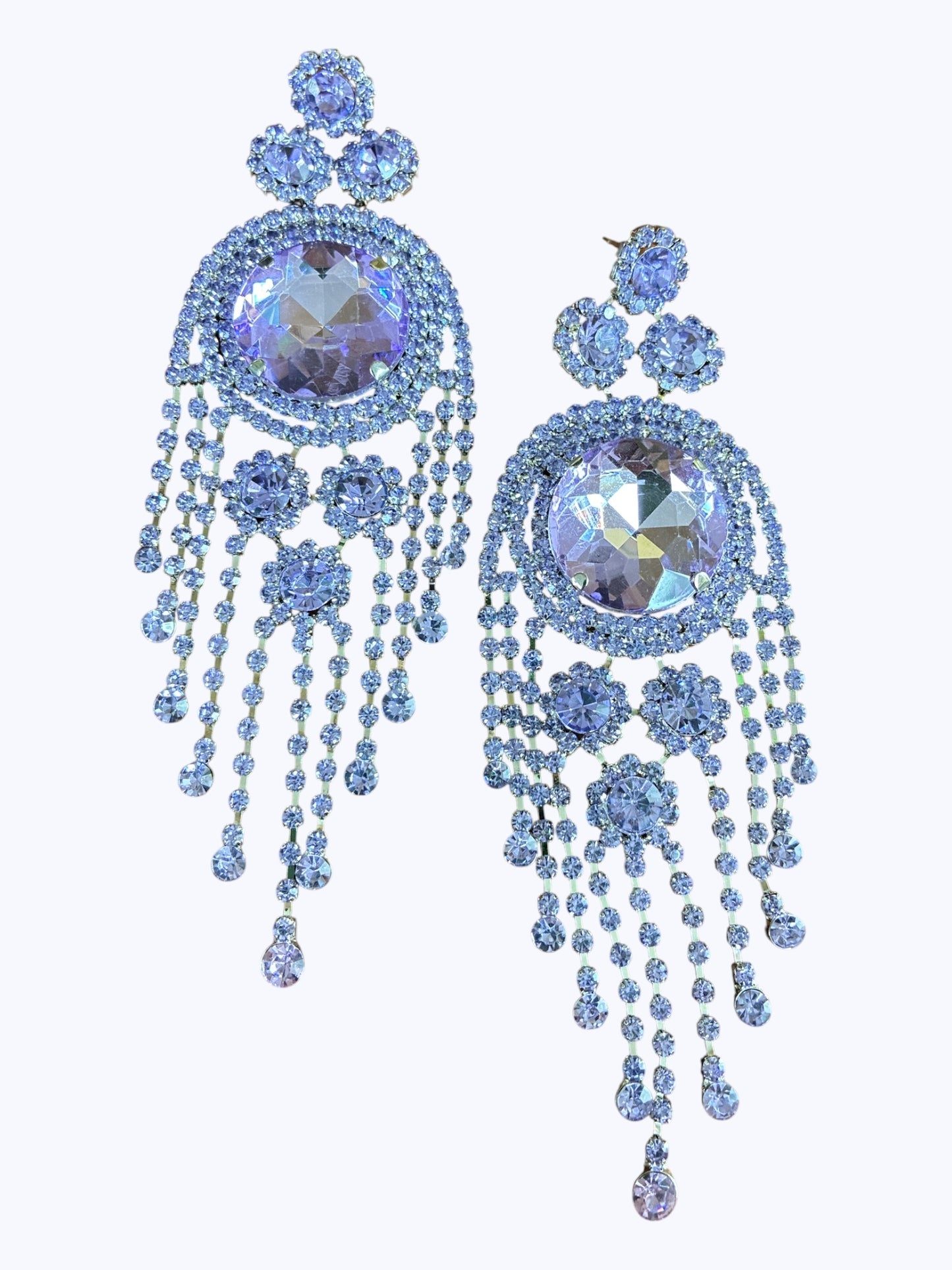 E ESE8593 Crystal  Chunky Earrings