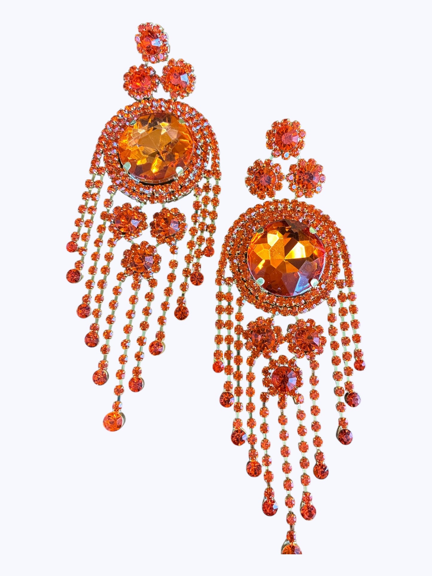 E ESE8593 Crystal  Chunky Earrings