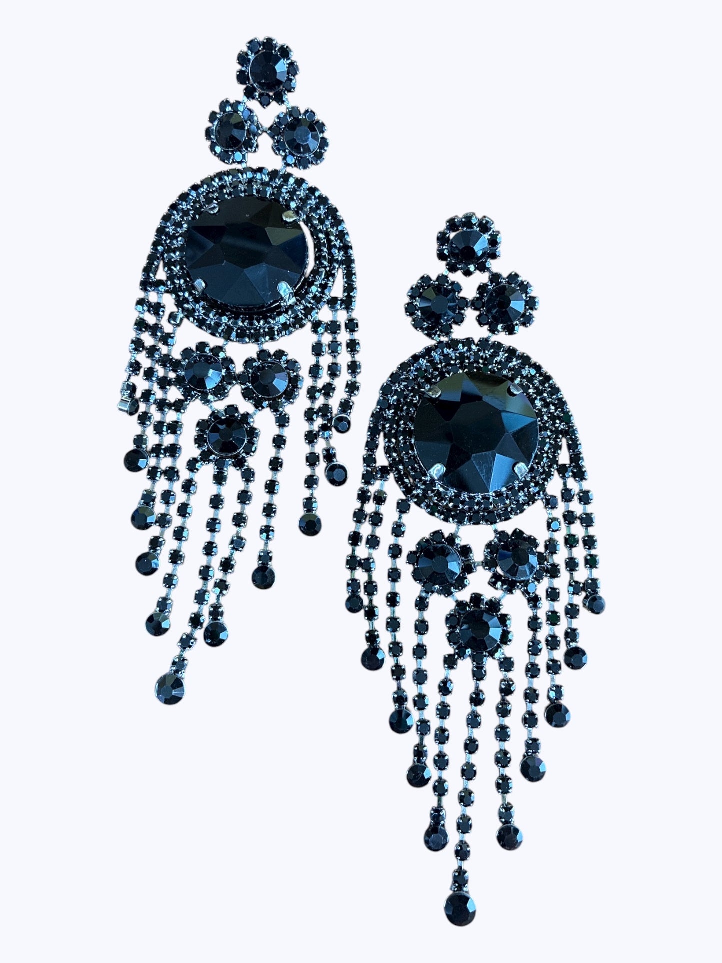 E ESE8593 Crystal  Chunky Earrings