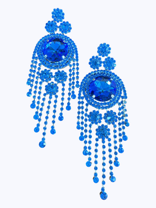E ESE8593 Crystal  Chunky Earrings