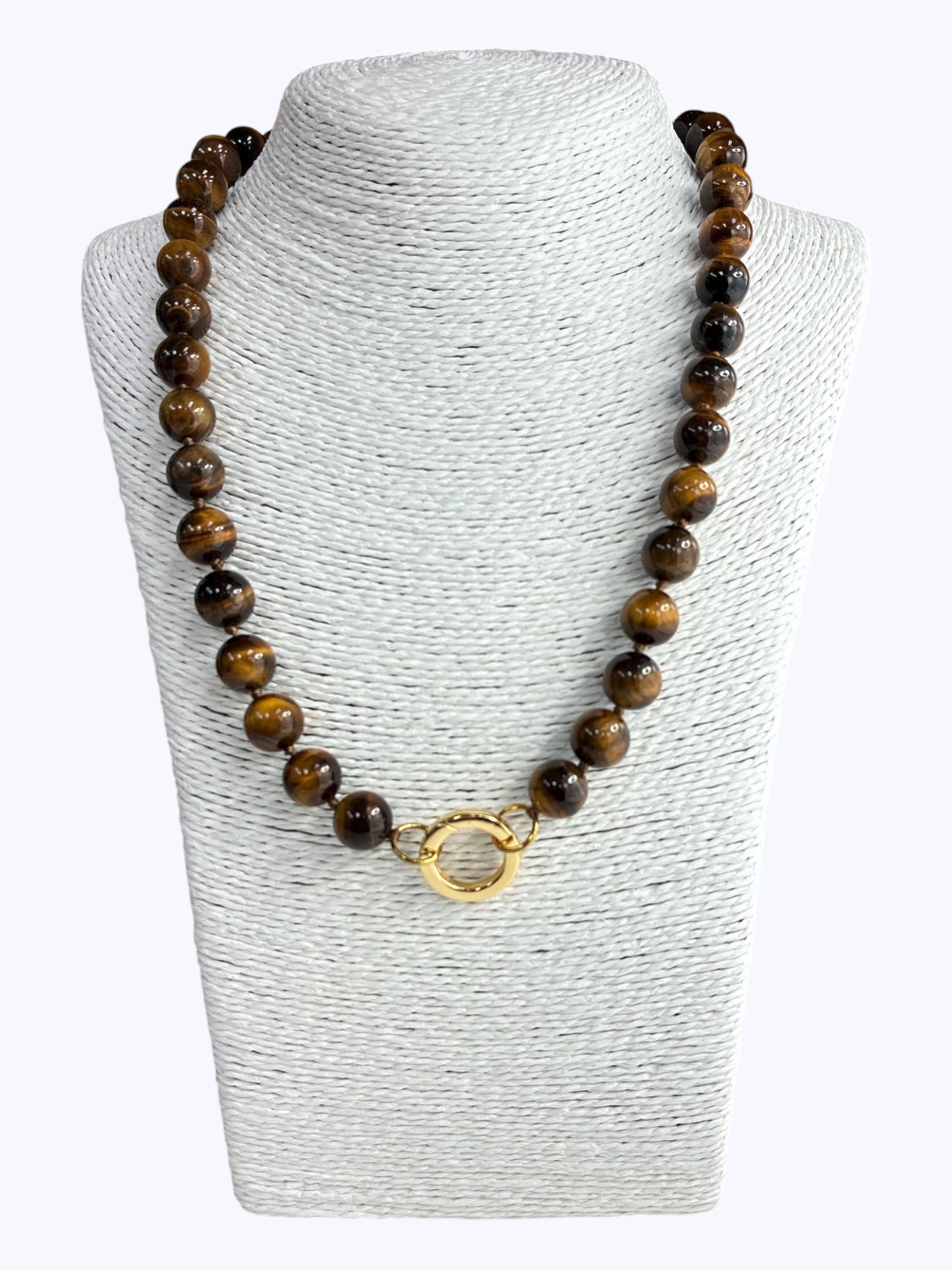 SB-SSN Golden Brown Tiger Eye Agate Necklace